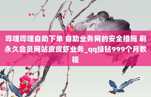 哔哩哔哩自助下单 自助业务网的安全措施 刷永久会员网站皮皮虾业务_qq绿钻999个月教程